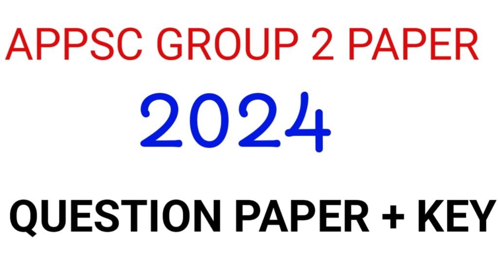 Appsc group 2 question paper with key | Ap group 2 prelims