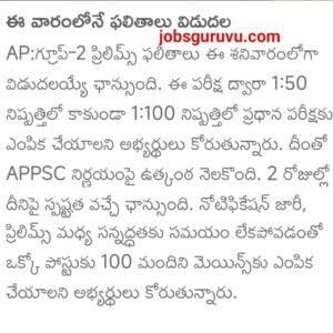 APPSC Group 2 Result 2024