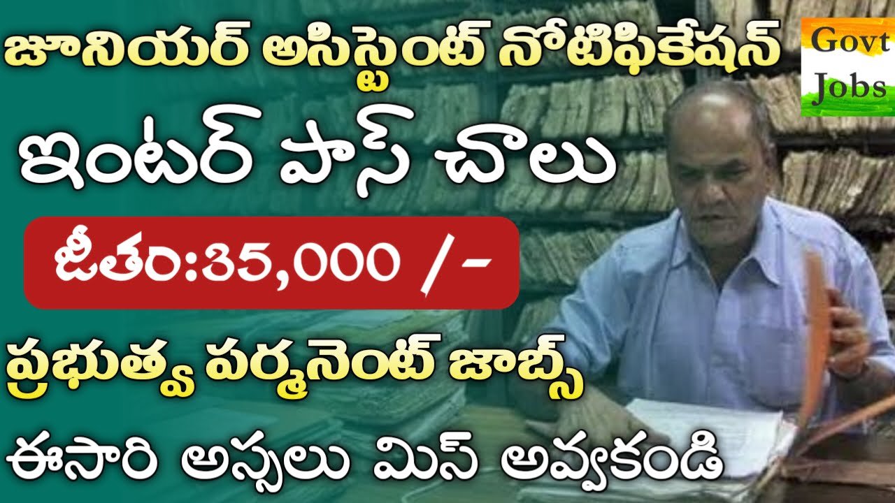 Junior Assistant Recruitment 2024