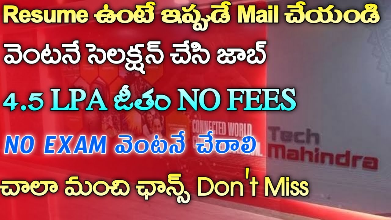 Tech Mahindra Jobs 2024