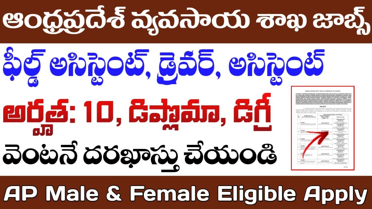 AP Agriculture Jobs 2025