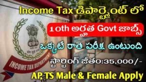 Income Tax Department Jobs 2025