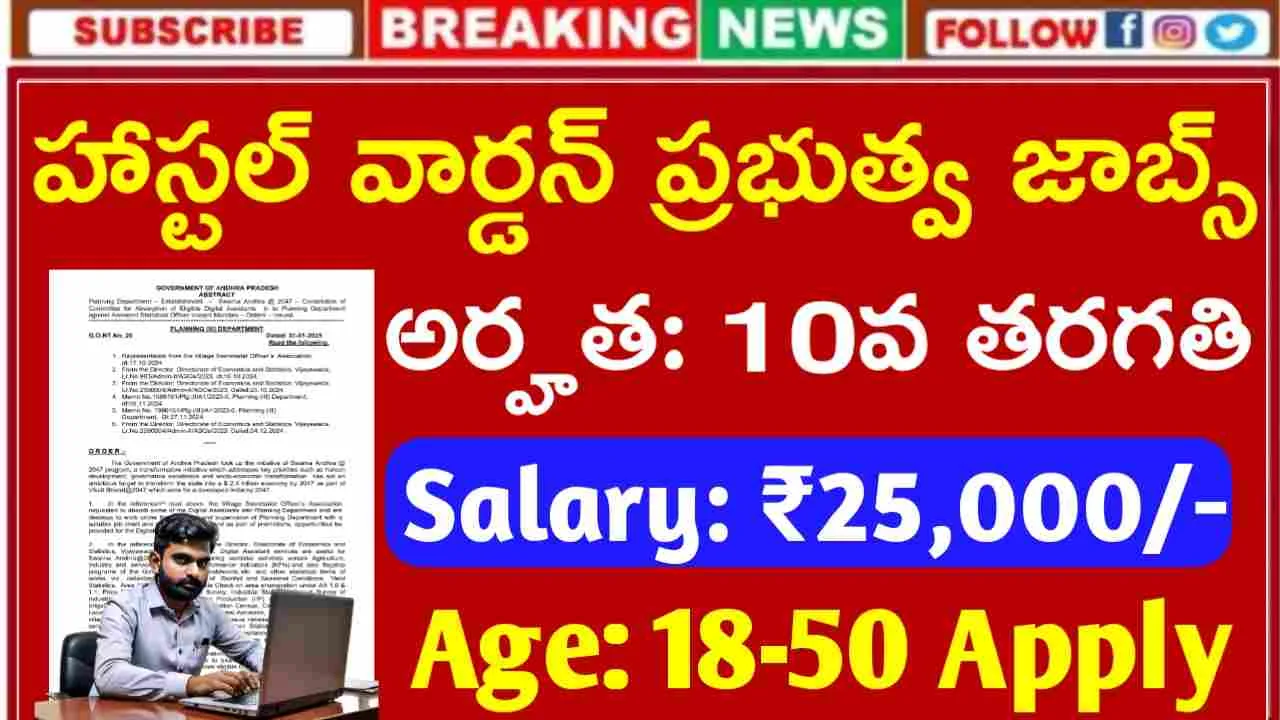Hostel Warden Jobs 2025