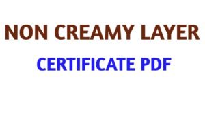 Non Creamy Layer Certificate PDF
