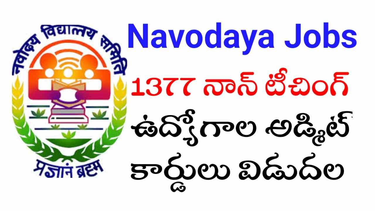 Navodaya Jobs Admit Cards