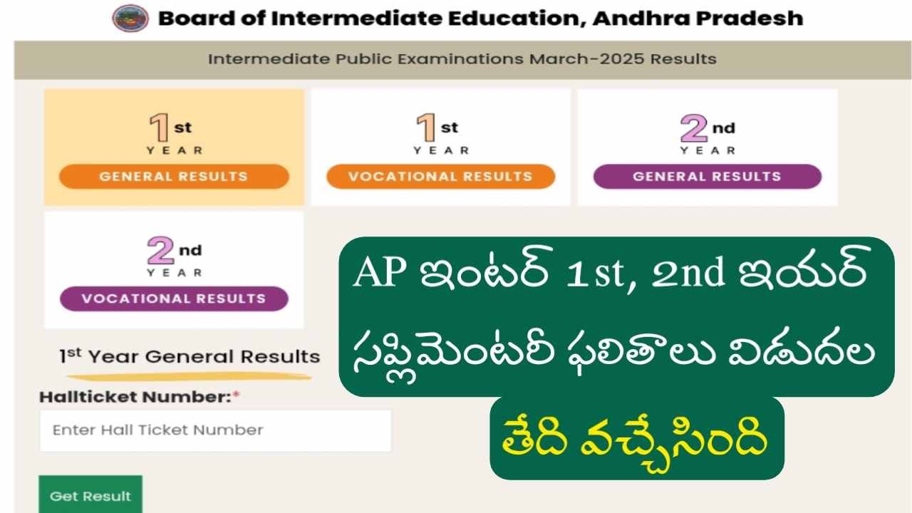 AP Inter Supplementary Results 2025