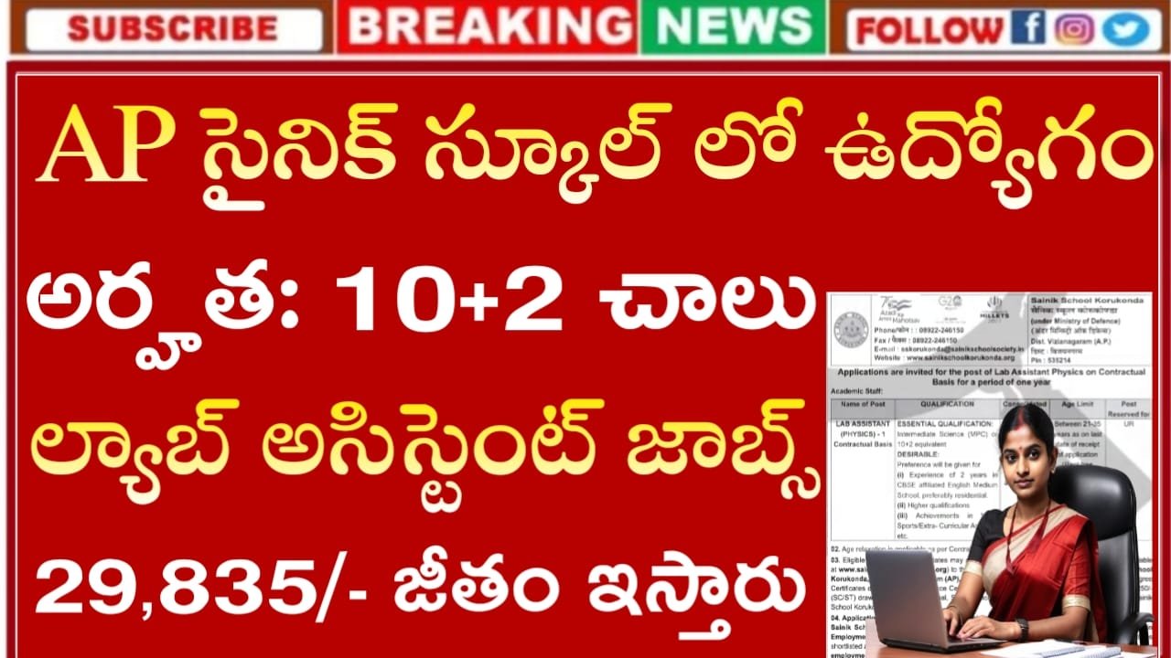 AP Sainik School Jobs 2025