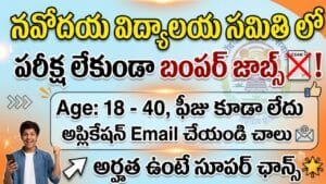 NVS Recruitment 2026