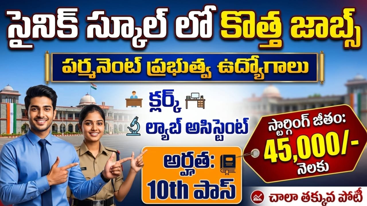 Sainik School New Recruitment 2026