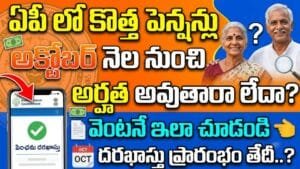 AP NTR Bharosa Pensions Application Date